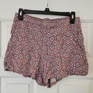 Old Navy Pink Floral High Waist Shorts